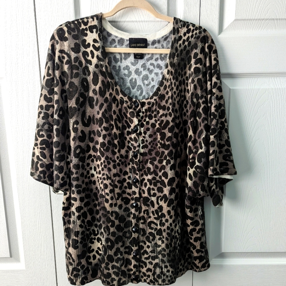 NWOT Lane Bryant Animal Print Cardigan Size 22/24
